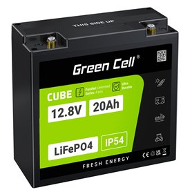 Green Cell CUBE LiFePO4 20Ah 12.8V 256Wh Lithium Iron Phosphate Battery for Tractor, Lawnmower, Electric Vehicles